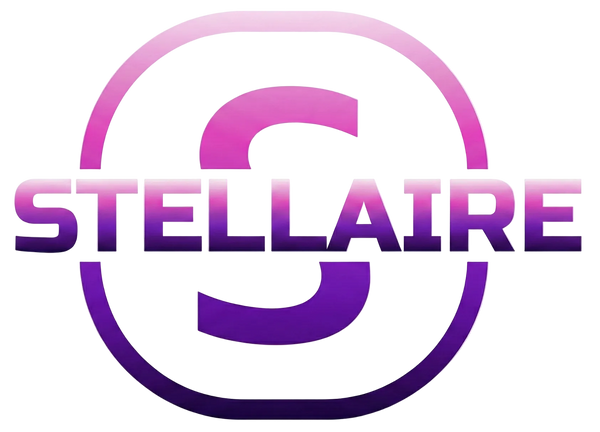 Stellaire logo with a gradient effect on a white background